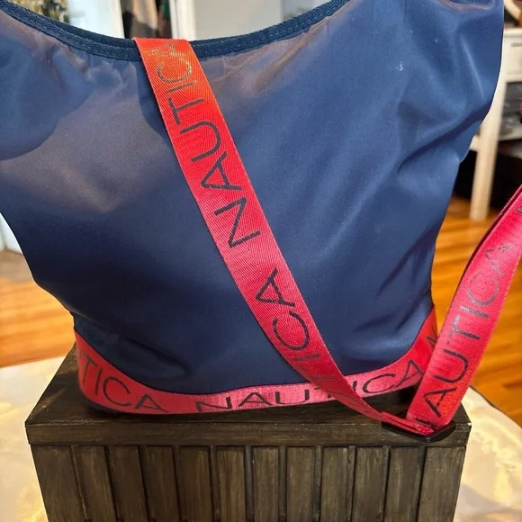 Nautica Navy and Red Crossbody Bag - Picture 10 of 11